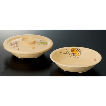 20cm深皿(悠々花)(メラミンエックス) スリーライン