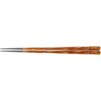 22.5cm一刀彫箸 スリーライン