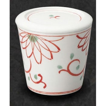 むし茶碗(赤絵菊花) スリーライン