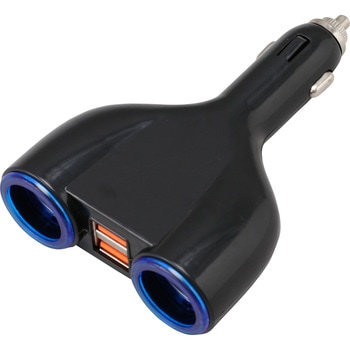 2口電源ソケット ダイレクト USB2付8 モノタロウ