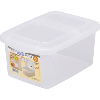 パール金属 ストックス 冷蔵庫用米びつ3kg用 (計量カップ付) H-5541