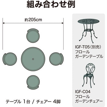 IGF-C04 フロール ガーデンチェアー 1セット タカショー 【通販