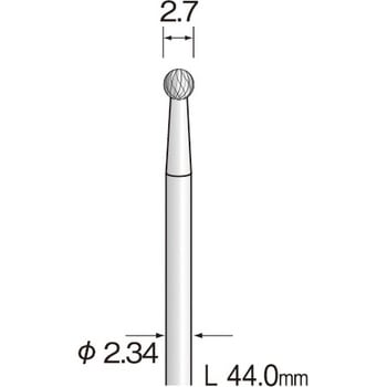 超硬カッター 軸径2．34mm 球 クロスカット ミニター