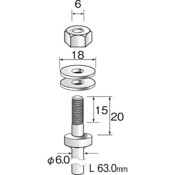 マンドレール Φ6．0穴用 (3本入) ミニター