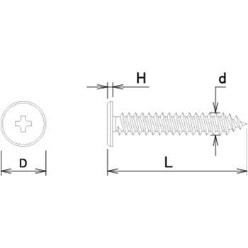 ニッケル 超低頭タッピング ダイドーハント(旧:大同製鋲所)