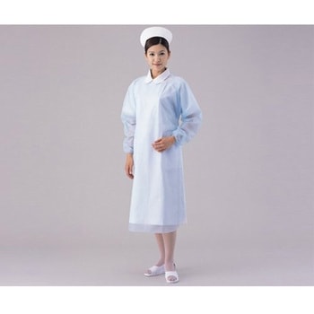 ナビロールエプロン(袖付き) クリア 50枚入 - ナビス(アズワン)