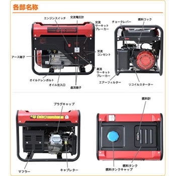 EG-2060D ドリームパワー エンジン発電機 1台 ナカトミ 【通販サイト 