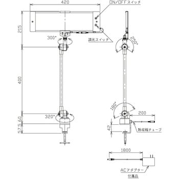 NLUD120-25BT-AC クランプ固定式LED面発光型ライト 1台 日機 【通販モノタロウ】