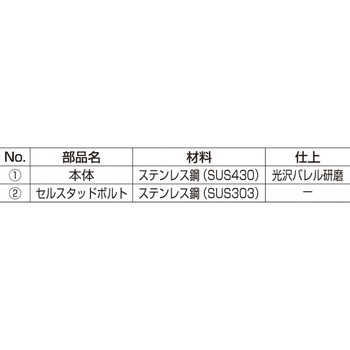 (140045569)MC-159U-STDステンレス鋼製受座 LAMP(スガツネ)