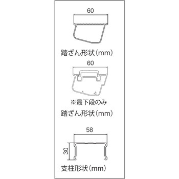 可搬式作業台 デューク(感知音ステップ付) 長谷川工業