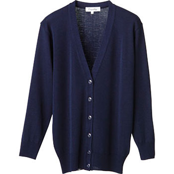 抗ピル長袖ロングカーディガン ネイビー S アズワン ナースウェア 通販モノタロウ D 1002