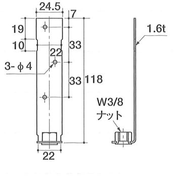 ナット付き吊足 ダイドーハント(大同製鋲所)