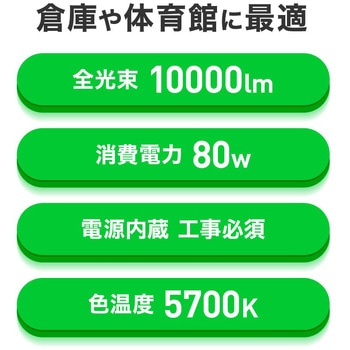高天井用 LED照明(屋内専用/HILシリーズ) 250W形相当 エコリカ