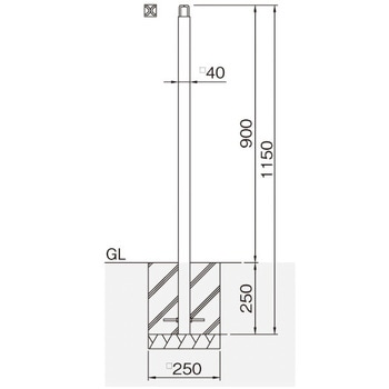 整列柱 固定式 帝金
