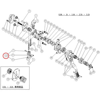 L4BA008-10411 レバーブロック用部品 クサリピンイッシキ 1個 キトー ...