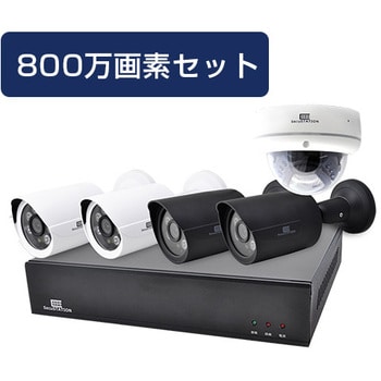 SC-XZ48K-1P-800-1HD SecuSTATION POE4ch録画装置+800万画素カメラ1台 