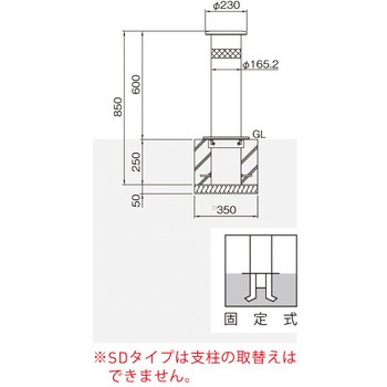 バリカー上下式(スタンダードタイプ) 帝金