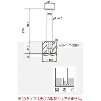 バリカー上下式(スタンダードタイプ) 帝金