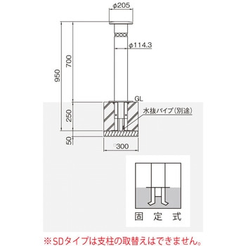 バリカー上下式(スタンダードタイプ) 帝金