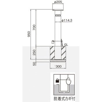 バリカー上下式(スタンダードタイプ) 帝金
