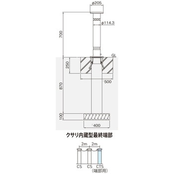 バリカー上下式(スタンダードタイプ) 帝金
