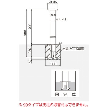バリカー上下式(スタンダードタイプ) 帝金
