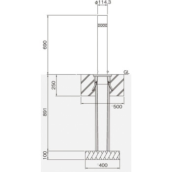 バリカー上下式(バリアフリータイプ) 帝金