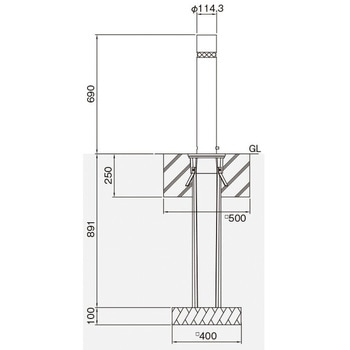 バリカー上下式(バリアフリータイプ) 帝金