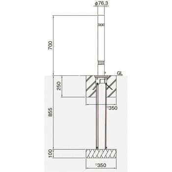 バリカー上下式(バリアフリータイプ) 帝金