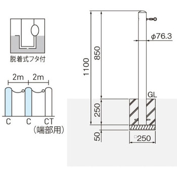 ピラー型スタンダード(ステンレスタイプ) 帝金