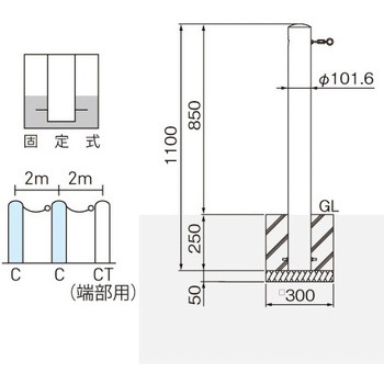 ピラー型スタンダード(ステンレスタイプ) 帝金