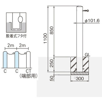 ピラー型スタンダード(ステンレスタイプ) 帝金
