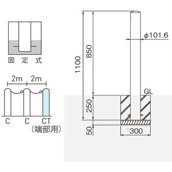 ピラー型スタンダード(ステンレスタイプ) 帝金