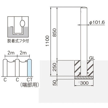 ピラー型スタンダード(ステンレスタイプ) 帝金