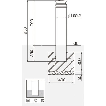 ピラー型シンプルボラード 帝金
