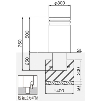 ピラー型ローボラード 帝金