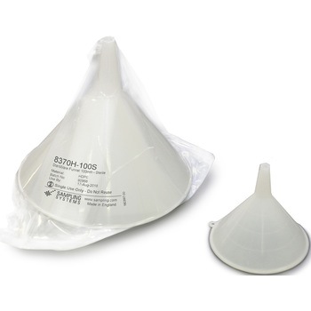 液体用漏斗(白色) 注ぎ口外径200mm HDPE 非滅菌 サンプリングシステムス(Sampling Systems)