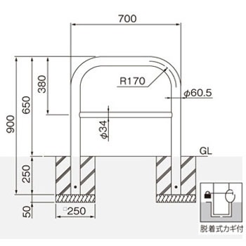 82-PK3 ���^�X�^���_�[�h(�X�`�[���^�C�v) ��� 25966116