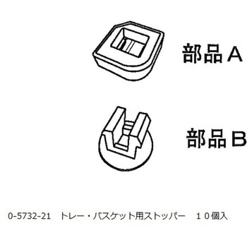トレー・バスケット用ストッパー プロシェア(ナビス/アズワン)