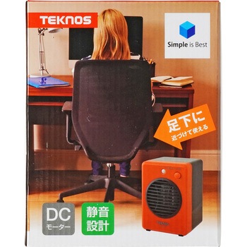 ミニセラミックファンヒーター 300W TEKNOS