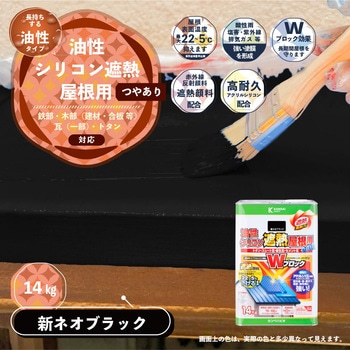 油性シリコン遮熱屋根用 油性屋根用塗料 (つやあり) カンペハピオ