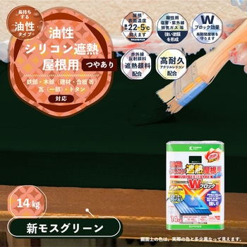 油性シリコン遮熱屋根用 油性屋根用塗料 (つやあり) カンペハピオ