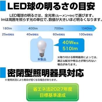 LED電球 AC100V EA758XAシリーズ エスコ