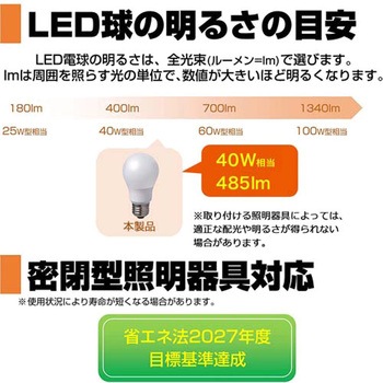 LED電球 AC100V EA758XAシリーズ エスコ