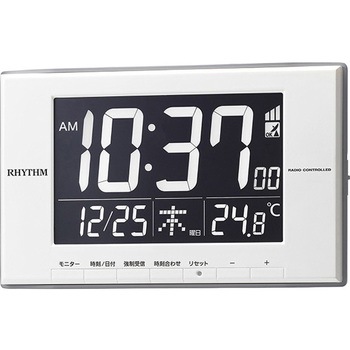[電波]掛・置兼用時計 AC電源 120×194×21mm エスコ