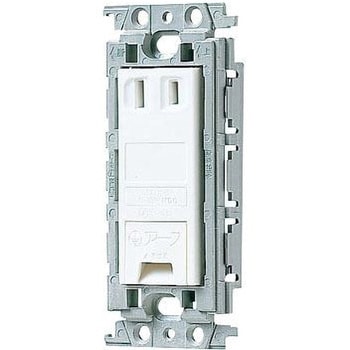 埋込コンセント 1口/アースターミナル [絶縁枠] 125V/15A エスコ