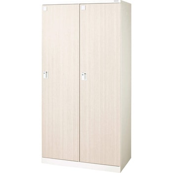 木目シート エルム柾 扉幅450mm 本体幅900mm 1段 2人用 ロカーナ LOC-A21-02シリーズ LION (ライオン事務器)