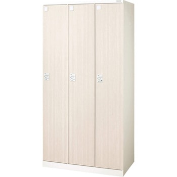 木目シート エルム柾 扉幅300mm 本体幅900mm 1段 3人用 ロカーナ LOC-C31-03シリーズ LION (ライオン事務器)