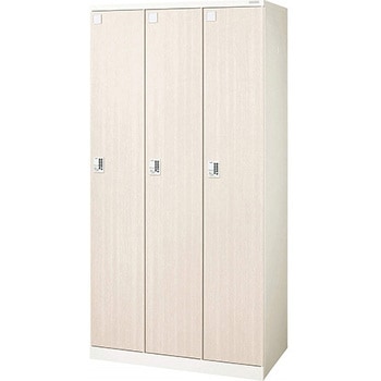 木目シート エルム柾 扉幅300mm 本体幅900mm 1段 3人用 ロカーナ LOC-C31-03シリーズ LION (ライオン事務器)