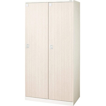 木目シート エルム柾 扉幅450mm 本体幅900mm 1段 2人用 ロカーナ LOC-A21-02シリーズ LION (ライオン事務器)
